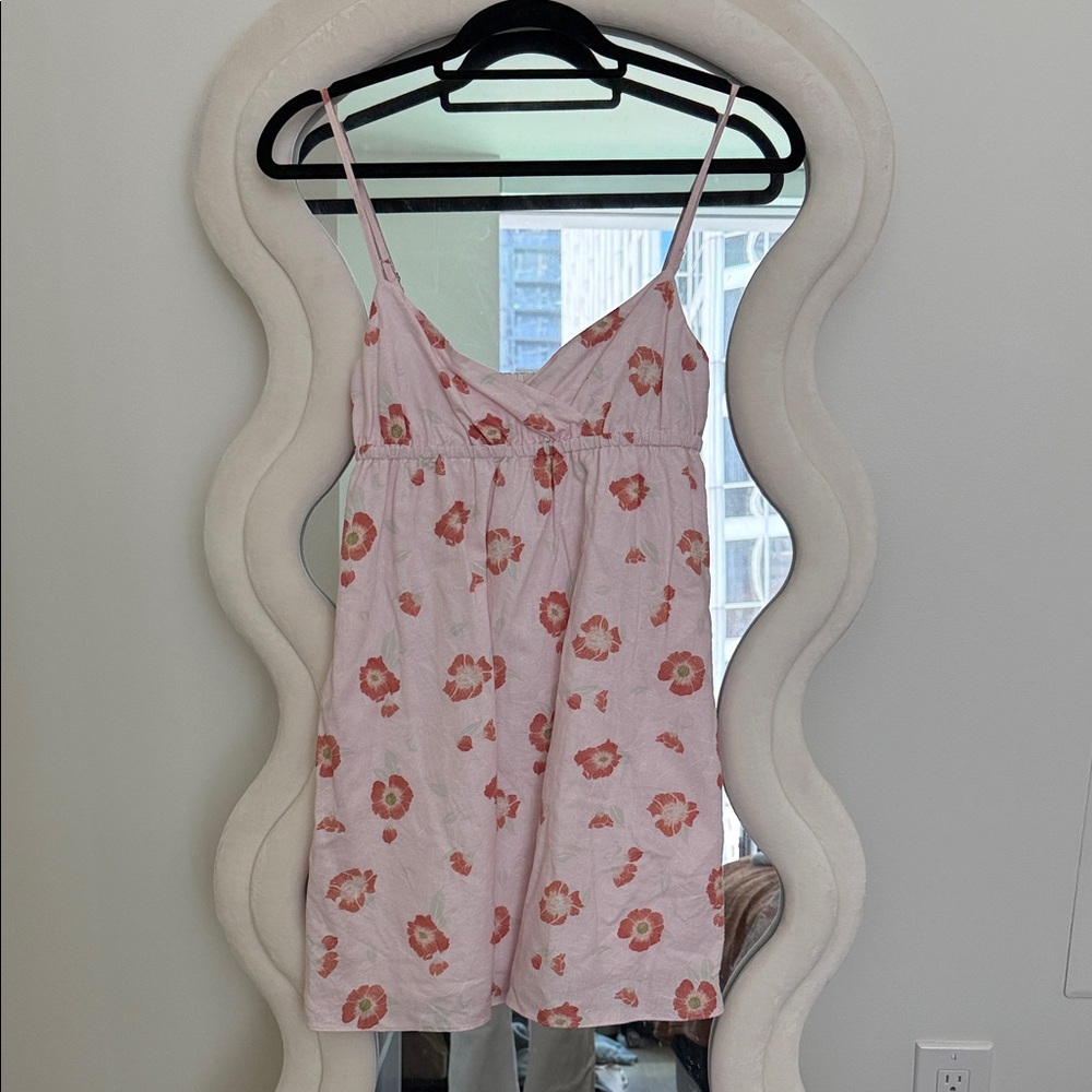 Aritzia Pink Floral Mini Dress